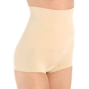 Self Expressions Boyshort Panties Womens S Nude NWT High Waisted Shapewear 00525